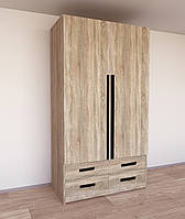Шкаф для вещей Tobi Sho Элин-3 Люкс, 2200х1200х600 мм цвет Дуб Сонома