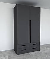 Шкаф для вещей Tobi Sho Элин-3 Люкс, 2200х1200х600 мм цвет Антрацит