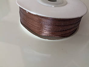 Стрічка атласна 3мм коричнева