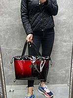 АКЦІЯ! Лак- червона - велика, універсальна та зручна, спортивна/дорожня сумка на блискавці (5021)