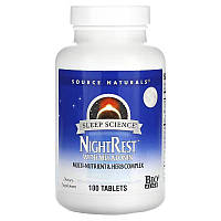 Натуральная добавка Source Naturals Sleep Science NightRest Melatonin, 100 таблеток CN12634 SP