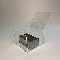 Міні-коробка з кришкою | Прозора | 10х10х8