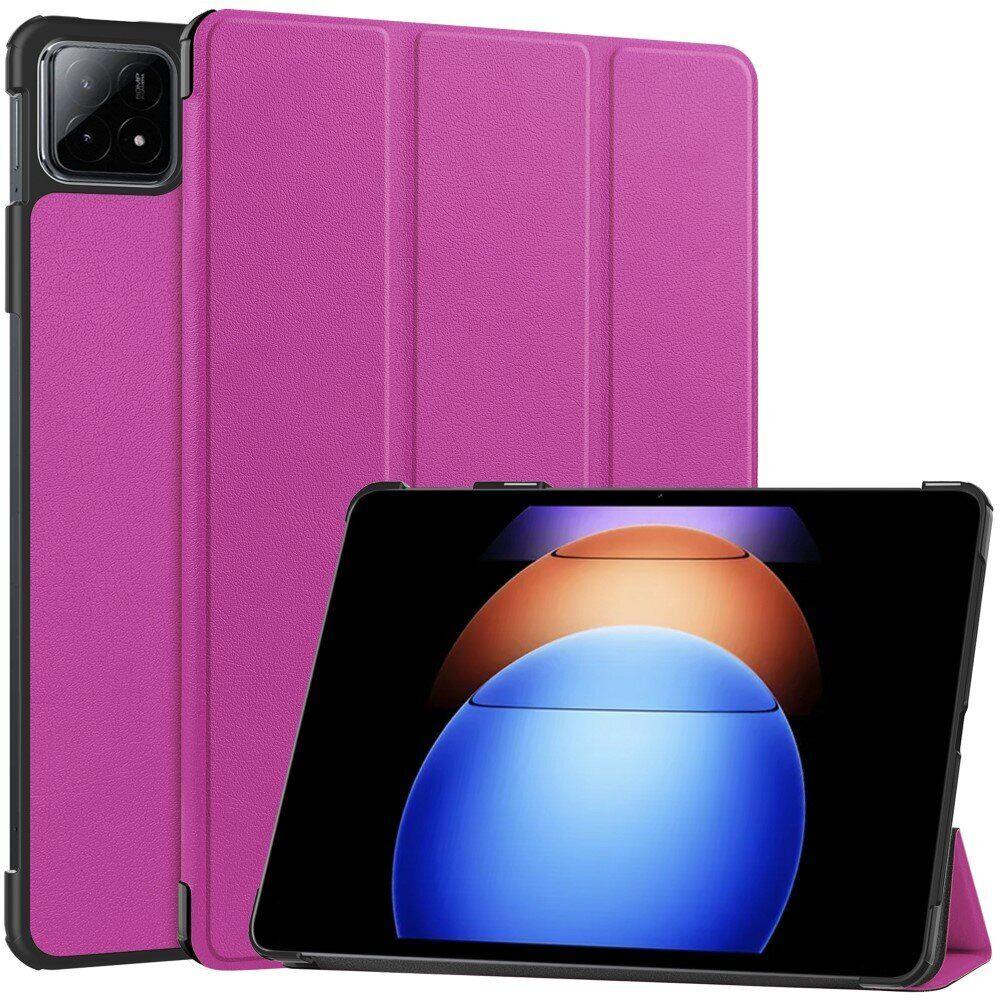 Чохол книжка Crazy Horse на Xiaomi Pad 6S Pro (12.4") / баклажановий