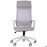 Офисное кресло Twist белый-каркас серое-сидение ткань, фото 6