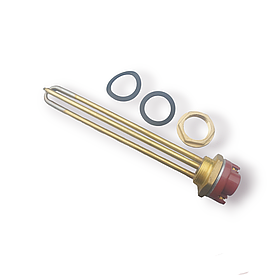 Тен з різьбою для пластикового бака літній душ 1.5 кВт з гайкою та прокладками