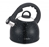 Чайник BOLLIRE 2.5 л чорний мрамор, нержавіюча сталь, чайник для усіх видів плит MIVAX
