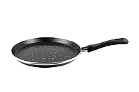 Сковорода блинная VITRINOR черная 24 см из стали для всех видов плит, Сковорода для блинов MIVAX