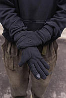 Флисовые перчатки мужские Screen черные, сенсорные перчатки, зимние теплые перчатки MIVAX