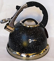 Чайник HIGHER 3.5 л Черный, чайник со свистком, чайник под все виды плит MIVAX