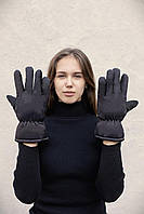 Рукавички жіночі Point чорні, пухові рукавички, зимові теплі рукавиці APEX