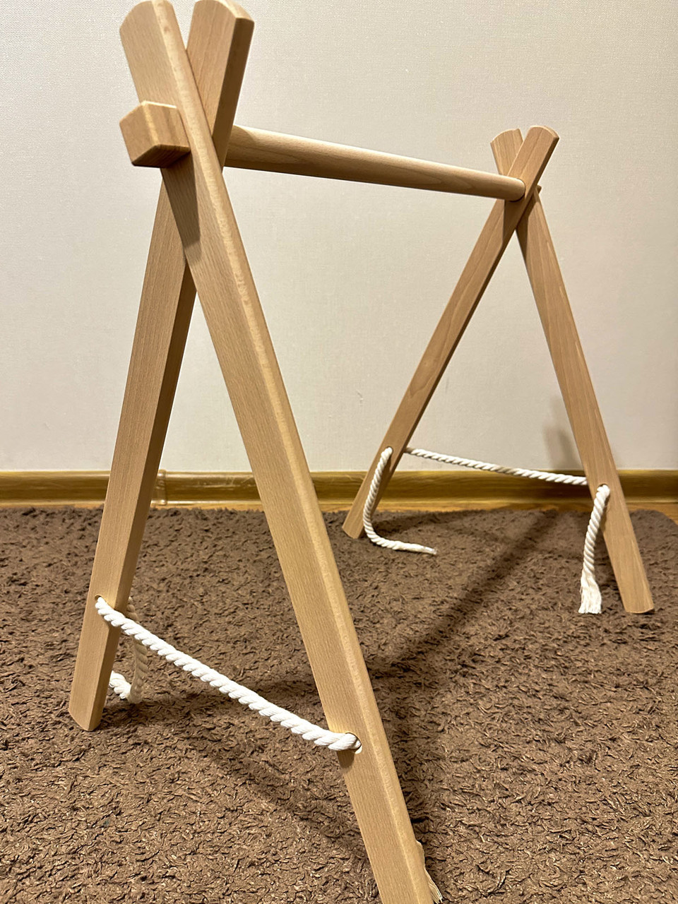 Стійка-тренажер дерев'яна Baby Gym (бейбі джим), фото 1