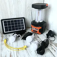 Портативная автономная солнечная система Solar Light AT-9016B походный переносной фонарь с функцией павербанк