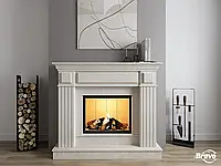 Портал для каміна (облицювання) Таллінн з натурального мармуру Daino Reale/ botticino