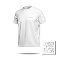 Футболка Basic Military T-Shirt. Avdiivka. Топографічна карта. Cotton, білий. Розмір S