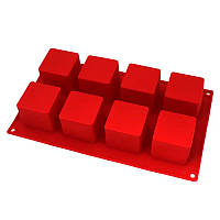 Силиконовая форма 8 кубиков, Силиконовые формы для выпечки, Силиконовая форма для евродесертов