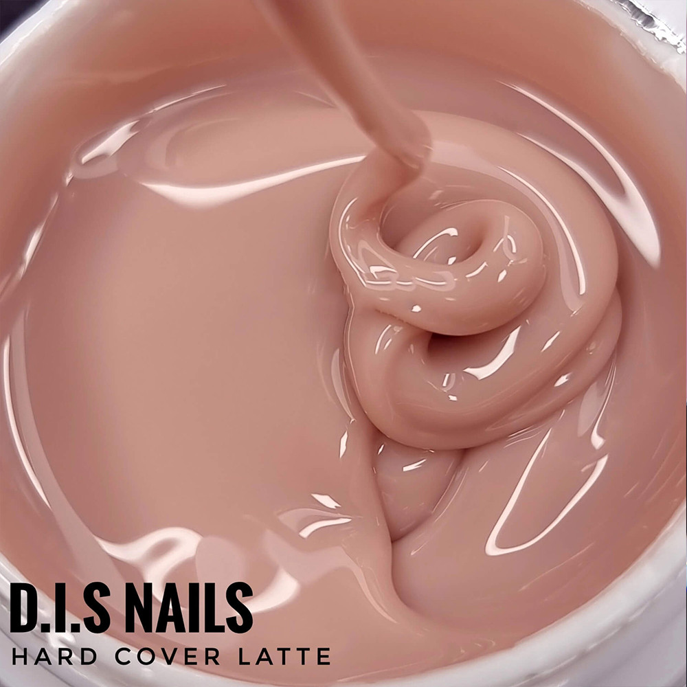 Камуфлюючий гель для нарощування нігтів D.I.S Hard Gel Cover Latte 50 г