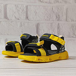 Дитячі літні сандалі в чорному кольорі для хлопчика