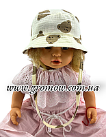 Оптом детские панамки 46, 48, 50, 52, 54 размер муслин детская головные уборы детские опт (ОП298)