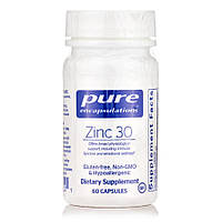 Витамины и минералы Pure Encapsulations Zinc 30 mg, 60 капсул DS