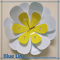 45см Дизайнерские детские настенные часы Kid`s Flower, жёлтые
