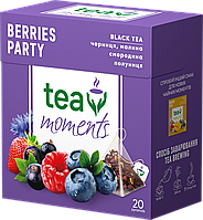 Чай Tea Moments "Berries Party" черный со вкусом лесных ягод, 20 пирамидок