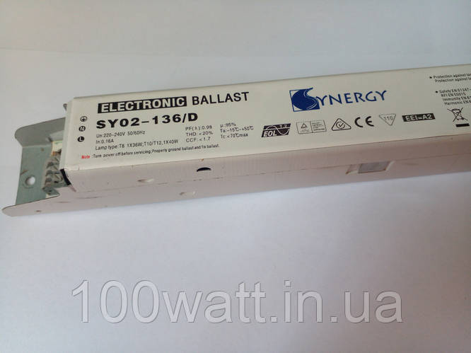 Электронный балласт ЭПРА 1x36 Вт SYNERGY SY02-136/D (ID#2218454210 ...