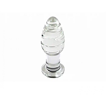 Анальна пробка 3,8 см Lynx Glass зі скла медичне скло, фото 4