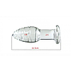 Анальна пробка 3,8 см Lynx Glass зі скла медичне скло, фото 6
