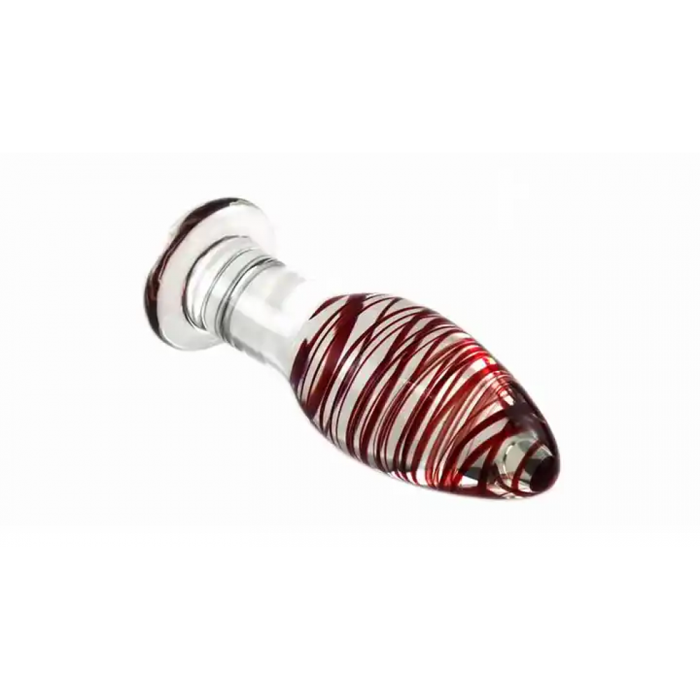 Анальна пробка 3,8 см Lynx Glass зі скла медичне скло