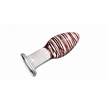 Анальна пробка 3,8 см Lynx Glass зі скла медичне скло, фото 3