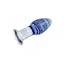 Анальна пробка 3,8 см Lynx Glass зі скла медичне скло, фото 2