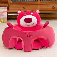 Мягкое детское плюшевое кресло, в форме Мишка розовый, Диван-сиденье для учебы, кормление малыша