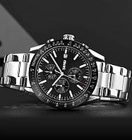 Оригінальний чоловічий годинник SKMEI 9253SIBK | Годинники підліткові | Чоловічий годинник стильний годинник UK-735 на руку