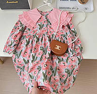 Платье в цветочный принт(110cм) Розовый (YOLA.BABY.SHOP)