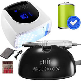 Стартовий набір – лампа Х30 на 96 вт. + Фрезер BQ103 на 50 Вт. - на акумуляторі для манікюру та педикюру RD-10