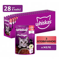 Влажный корм для кошек Whiskas Pure Delight с говядиной в желе 85 г 5900951263194 l