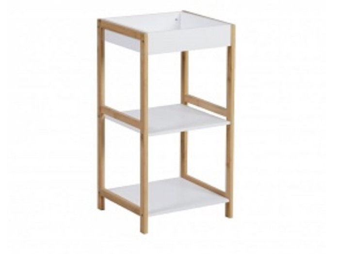 Етажерка 3-ярусна бамбукова з поличками МДФ