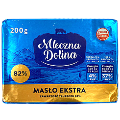 Масло Молочна долина 82% Mlechna Dolina 200g 40шт/ящ (Код: 00-00005672)