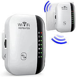 WiFi репітер до 300 Мбіт/с, 2,4G, від мережі, МТ02 / Підсилювач сигналу wifi / Ретранслятор / Підсилювач вай фай