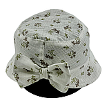 Панама дитяча 46, 48, 50, 52, 54 розмір бавовна для дівчинки панамка головні убори білий (ПД322), фото 2