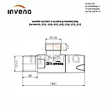 Кран відсікаючий, керамічний картридж, білий 1/2"х1/2", ZW-49-01B, фото 2