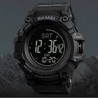 Годинник чоловічий спортивний SKMEI 1356BK BLACK / Чоловічий тактичний годинник / Годинник SG-973 армійський скмей