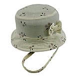 Панама дитяча 46, 48, 50, 52, 54 розмір бавовна для дівчинки панамка головні убори молочний (ПД323), фото 2