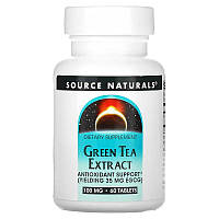 Натуральная добавка Source Naturals Green Tea Extract 100 mg, 60 таблеток CN12657 VH