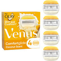 Сменные кассеты Gillette Venus ComfortGlide Olay З ароматом кокосу 4 шт. 7702018267651 l