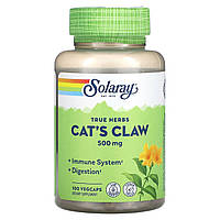 Кошачий коготь, экстракт коры, Cat's Claw, Solaray, 500 мг, 100 капсул (SOR-01125)