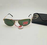 Мужские солнцезащитные очки прямоугольные, стильные, металлические очки, зеленое стекло с поляризацией