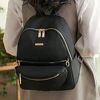 Жіночий рюкзак класичний нагрудна сумка набір Norden чорний текстиль