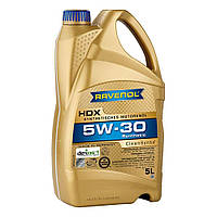 Масло моторне синтетичне 5л 5w-30 hdx RAVENOL RAV HDX SAE 5W30 5L-RAVENOL