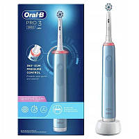 Электрическая зубная щетка Oral-B PRO3 3000 D505-513-3-Sensitive-Blue голубая хорошее качество